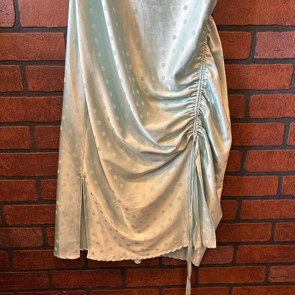 NWT Skies Are Blue Silky Polka Dot Mint Green Slip Dress Size Medium - Picture 2 of 13